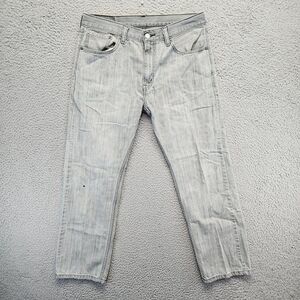 Levis 505 Jeans Mens 33x30 Gray‎ Denim Straight Leg